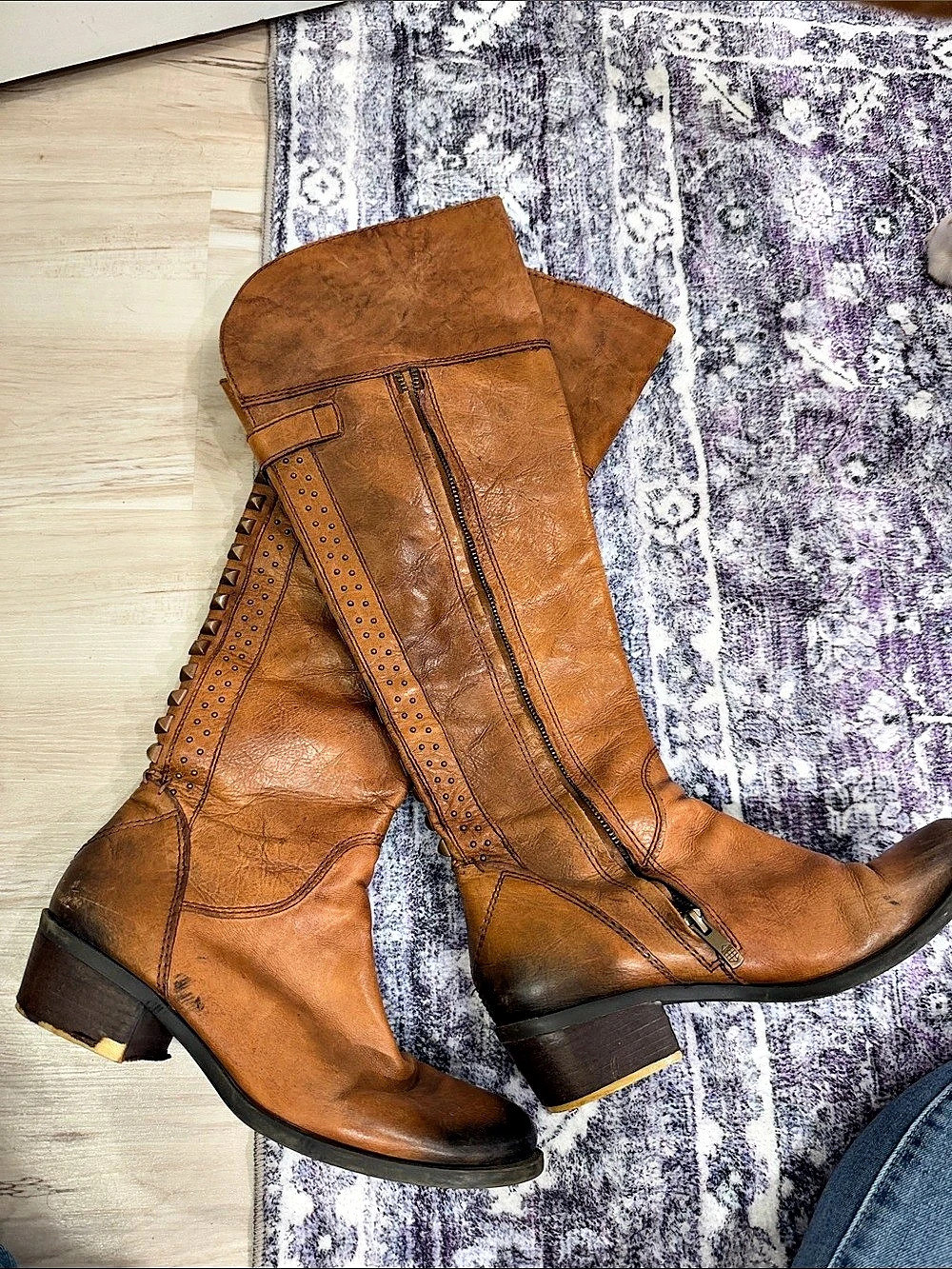 Frye Leather Over-the-Knee Boots Brown